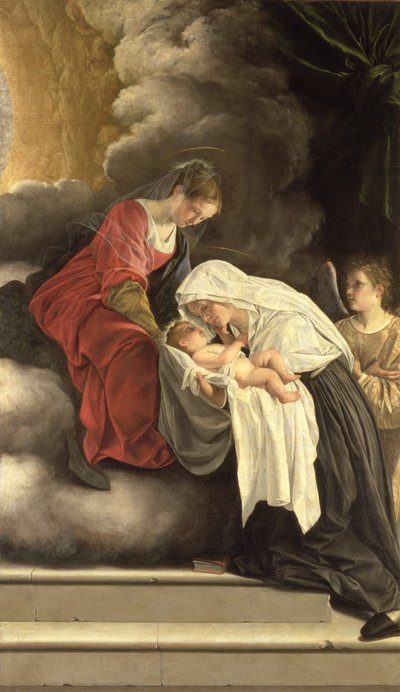 Madone et enfant avec Saint François de Rome - Orazio Gentileschi